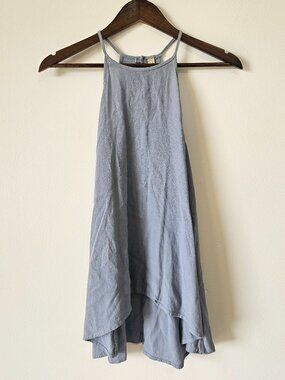 Souvenir Light Blue Sleeveless Top S Small Racerback Made in Italy